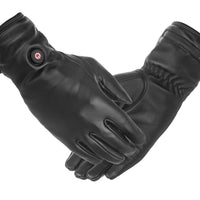 Gants chauffants en cuir pour femmes - USB | Cuir d’agneau