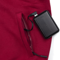 Beheizter Hoodie - Damen | Dual Heating - Burgund
