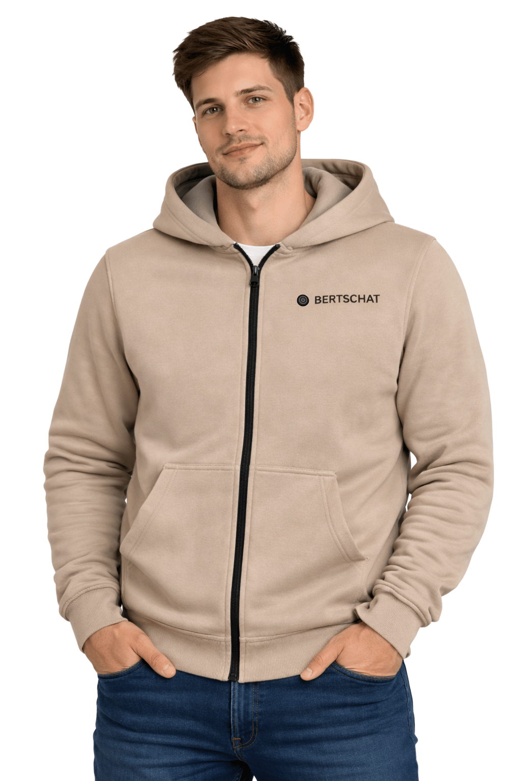 Beheizter Hoodie PRO | Herren - Beige