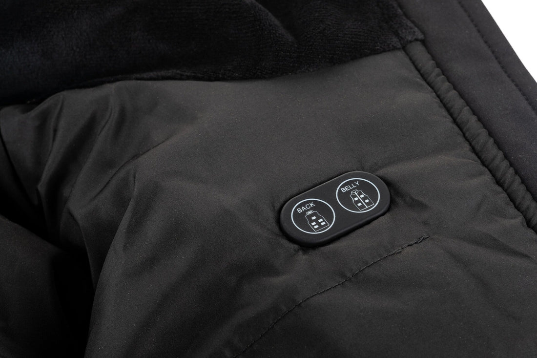 Beheizte Damen-Steppweste Schwarz – Dual Heating