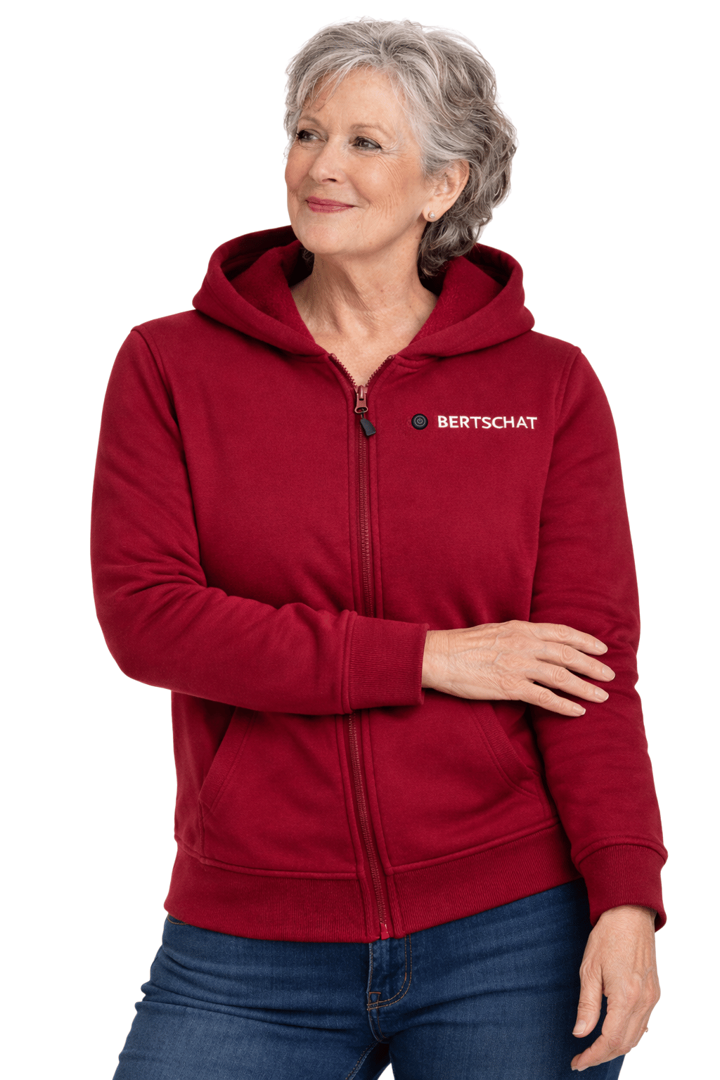 Beheizter Hoodie PRO | Damen - Burgund