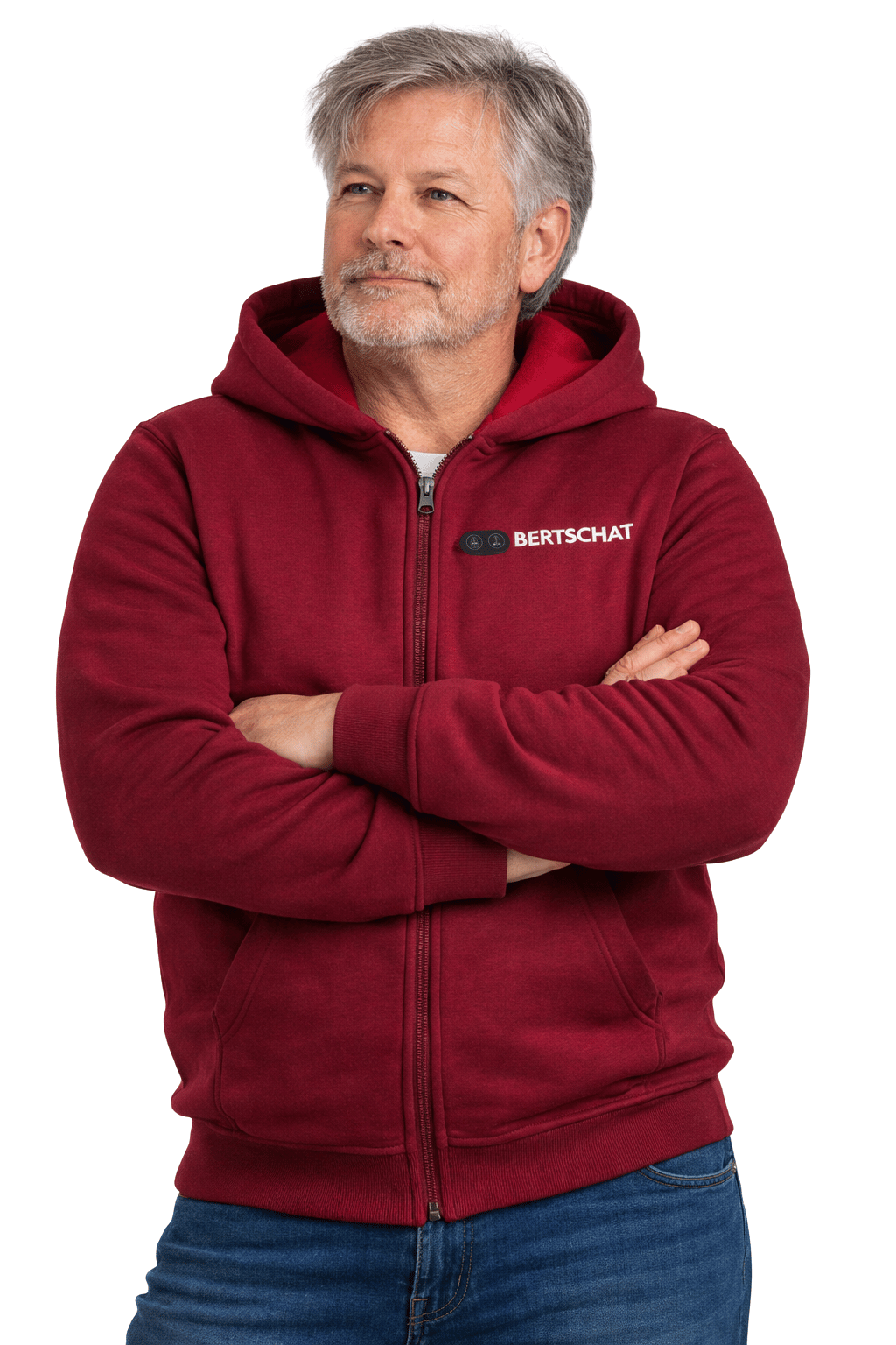 Beheizter Hoodie - Herren | Dual Heating - Burgund